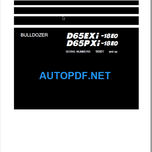 D65EXI-18E0 D65PXI-18E0 Field Assembly Instruction