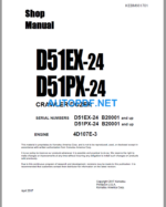 Komatsu Dozer D51EX-24 D51PX-24 Shop Manual