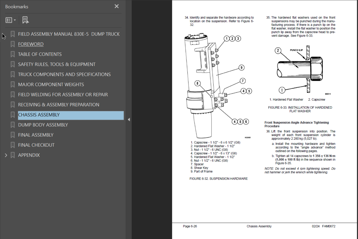 Komatsu 830E-5 Field Assembly Manual