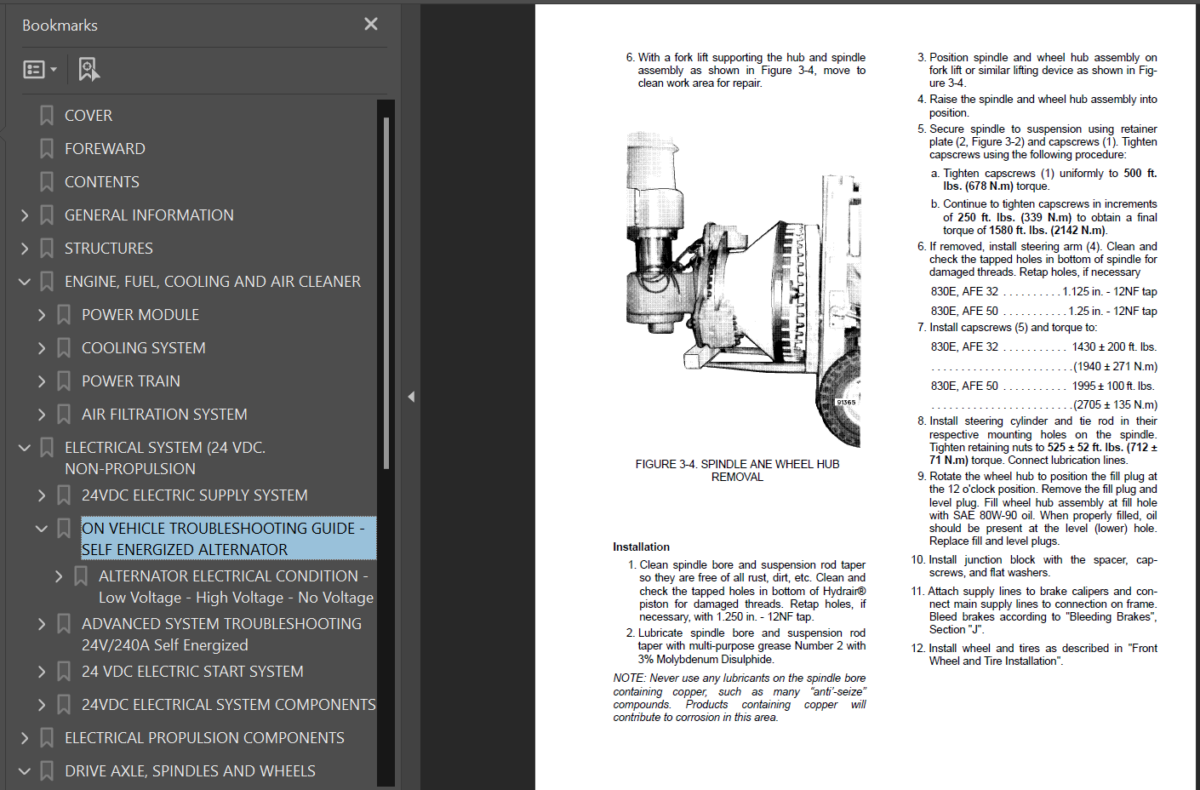 Komatsu 830E (A30625 - A30649) Shop Manual