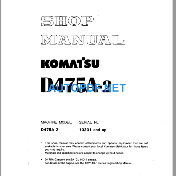 D475A-2 Shop Manual