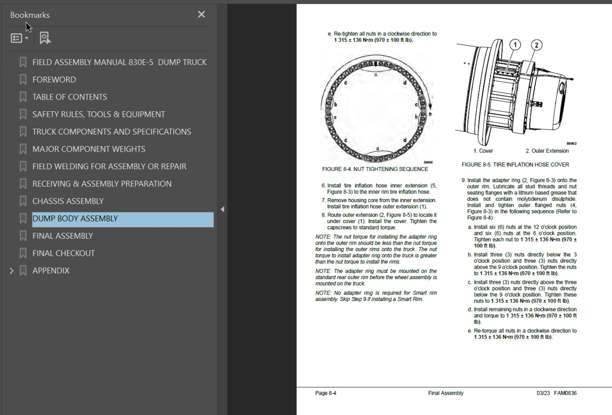 Komatsu 830E-5 Field Assembly Manual