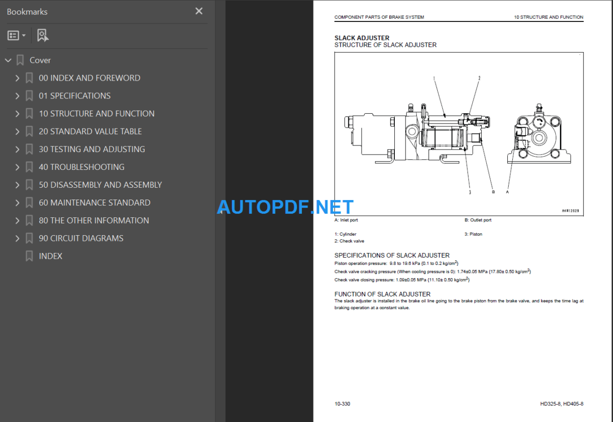 HD325-8 HD405-8 Shop Manual