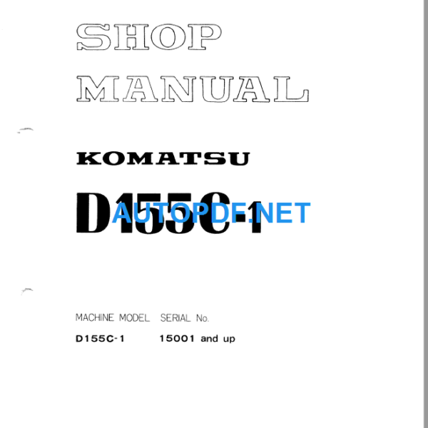 D155C-1 Shop Manual
