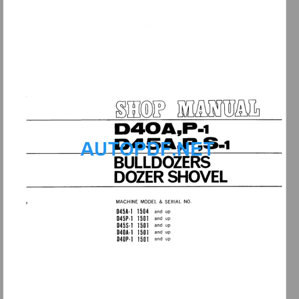 D40AP-1 D45APS-1 Shop Manual
