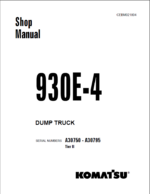 Komatsu 930E-4 (A30750 - A30795) (CEBM021804) Shop Manual