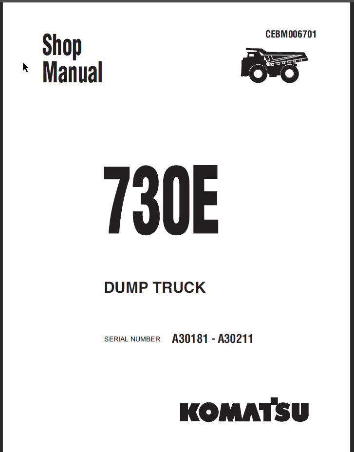 Komatsu 730E (A30181 - A30211) Shop Manual