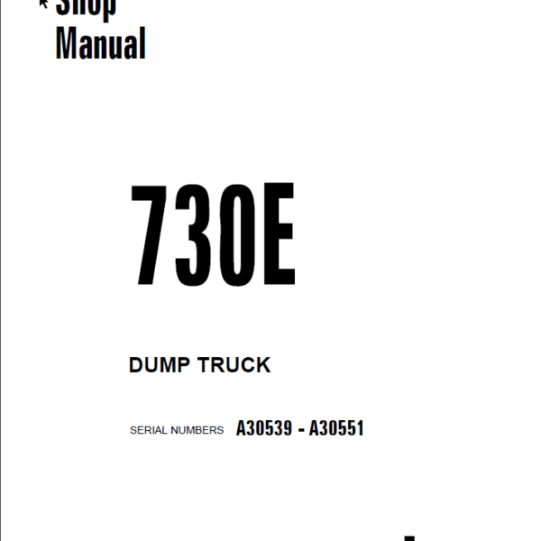 Komatsu 730E (A30539 - A30551) Shop Manual