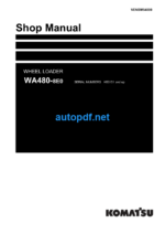 WA480-8E0 SERIAL NUMBERS H53151 and up Shop Manual