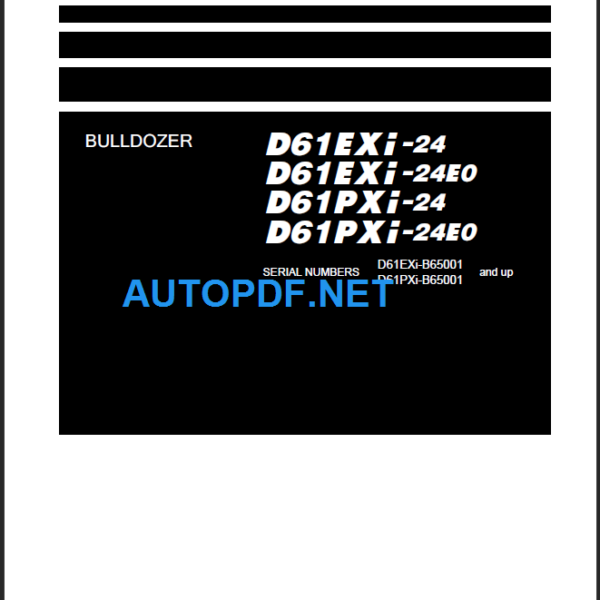 D61EXi-24 D61EXi-24E0 D61PXi-24 D61PXi-24E0 Shop Manual