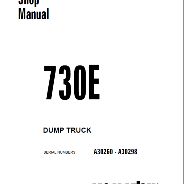 Komatsu 730E (A30260 - A30298) Shop Manual