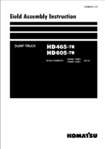 HD465-7R HD605-7R Field Assembly Instruction (15001 and up)