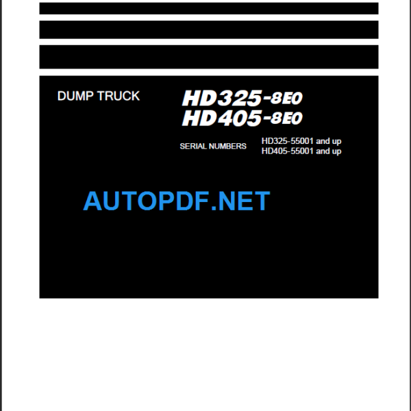 HD325-8E0 HD405-8E0 Shop Manual