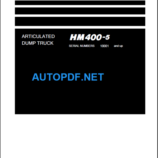 HM400-5 Shop Manual