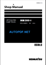 HM300-2 (SERIAL NUMBERS 2001 and up) Shop Manual
