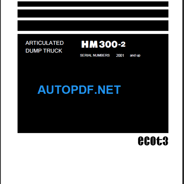 HM300-2 (SERIAL NUMBERS 2001 and up) Shop Manual