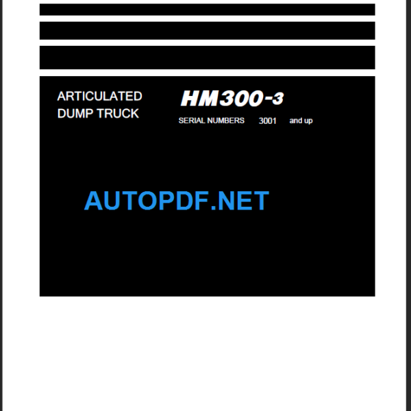 HM300-3 Shop Manual