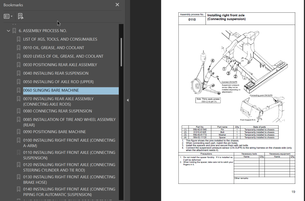 HD465-7R HD605-7R Field Assembly Instruction (15001 and up)