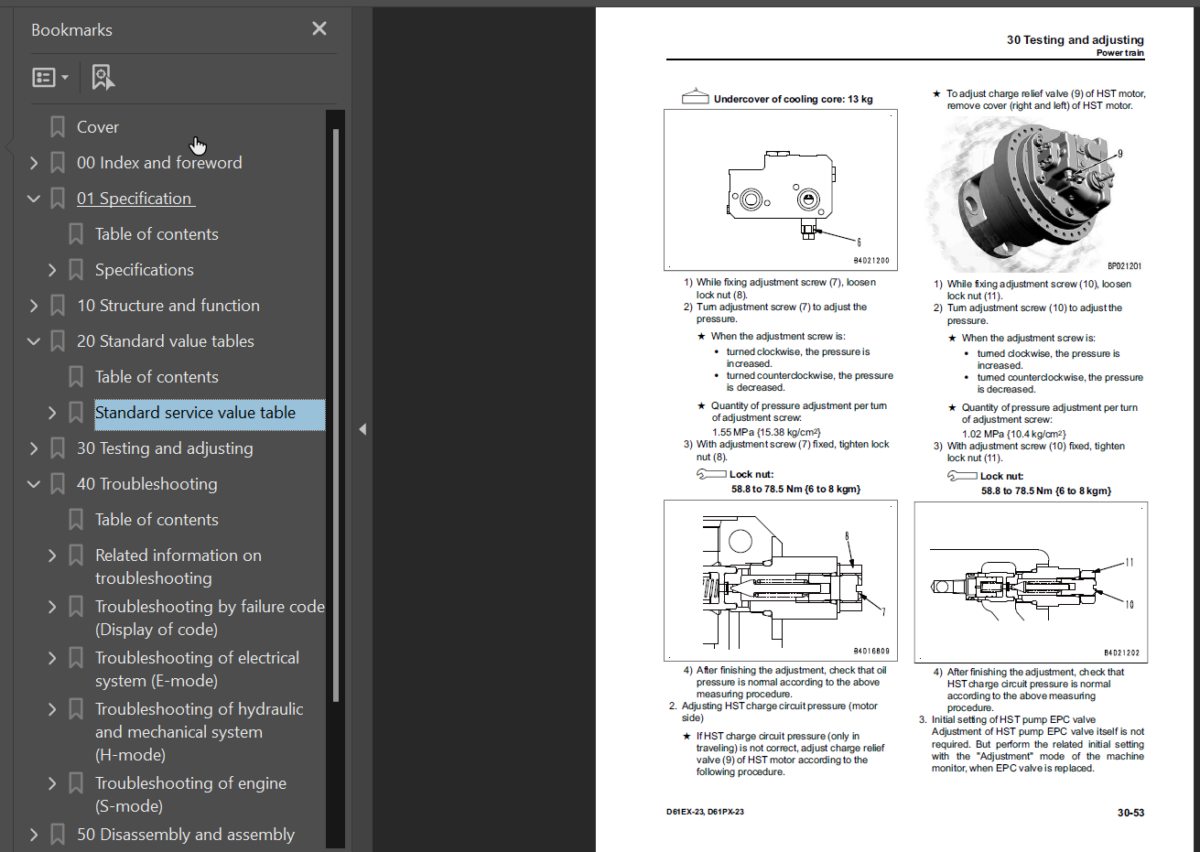 Komatsu D61EX-23 D61PX23 Shop Manual