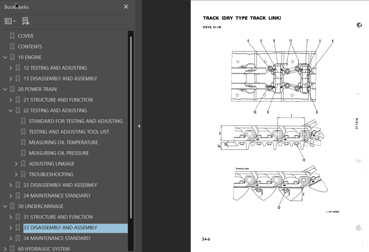 Komatsu D31E P PL PLL-18 D31P 18A D31S Q-18 D37E P-2 Shop Manual