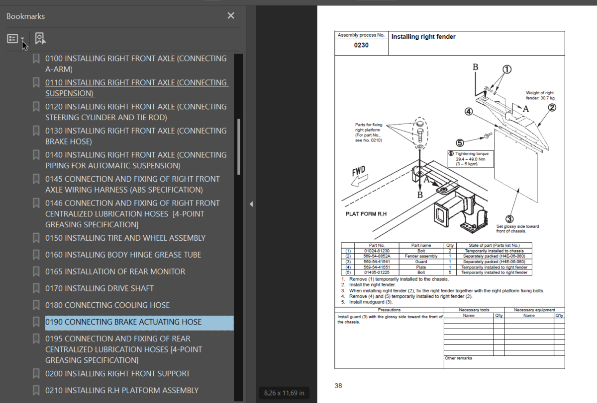 HD465-7R HD605-7R Field Assembly Instruction (15001 and up)