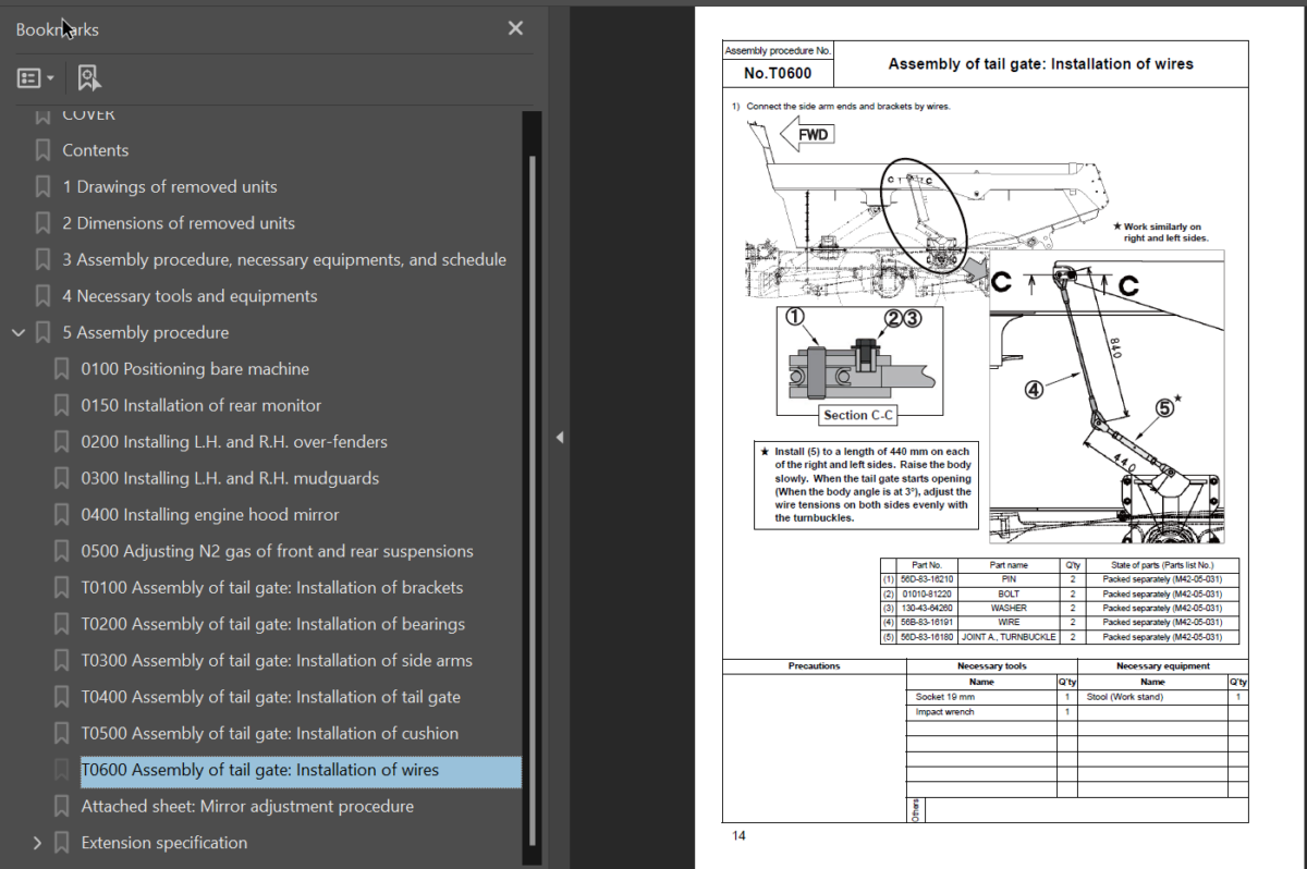 HM400-2 Field Assembly Instruction (2001 and up)