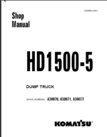 Komatsu HD1500-5 (A30070 A30071 A30077) Shop Manual