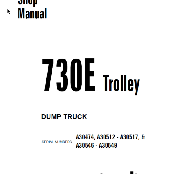 Komatsu 730E TROLLEY (A30474 A30512 - A30517 & A30546 - A30549) Shop Manual