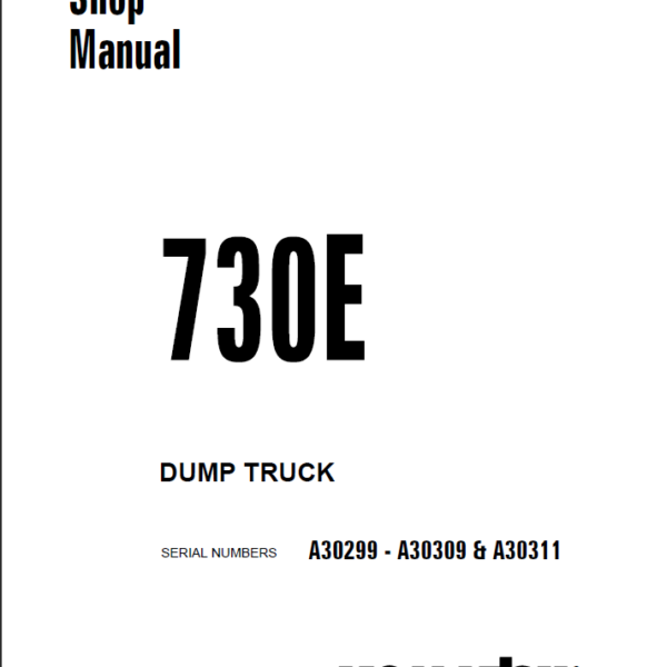 Komatsu 730E (A30299 - A30309 & A30311) Shop Manual