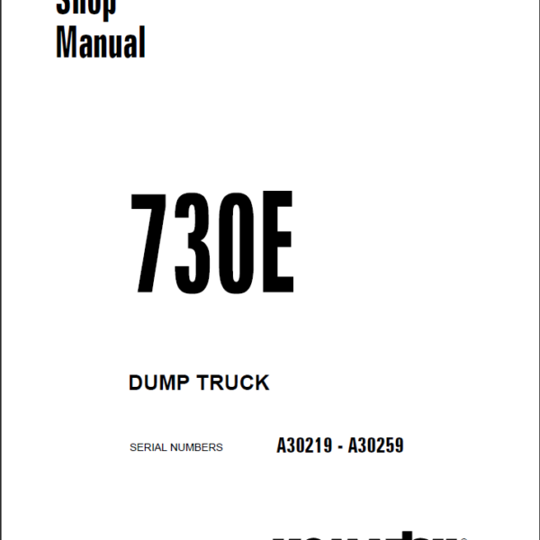 Komatsu 730E (A30219 - A30259) Shop Manual