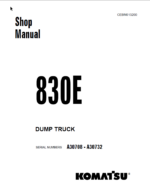 Komatsu 830E (A30708 - A30732) Shop Manual