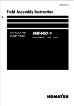 Komatsu HM400-5 Field Assembly Instruction