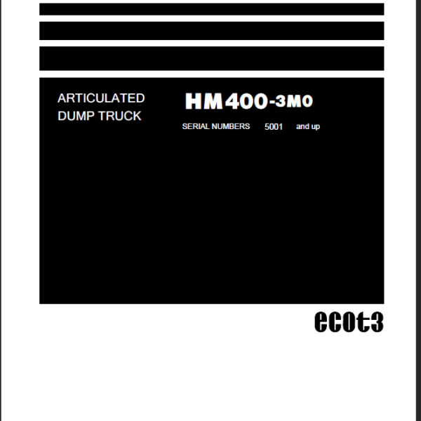 Komatsu HM400-3M0 (5001 and up) Shop Manual