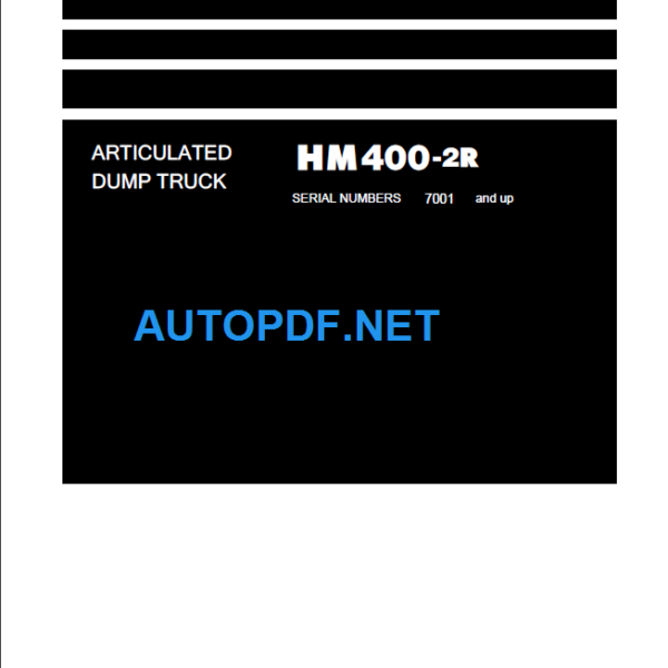 HM400-2R Shop Manual