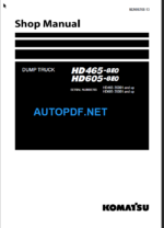 HD465-8E0 HD605-8E0 (35001 and up) Shop Manual