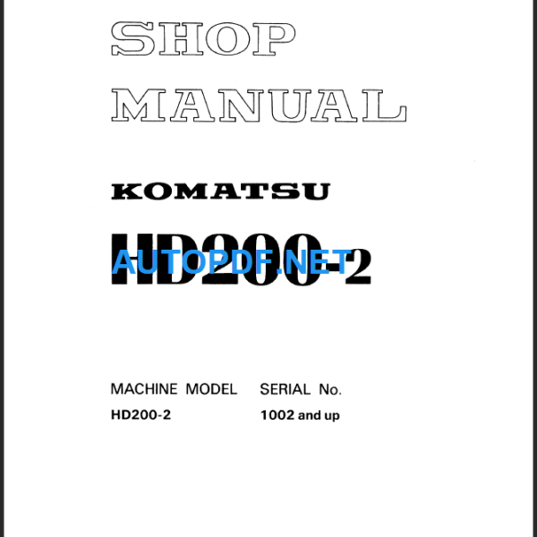 HD200-2 Shop Manual