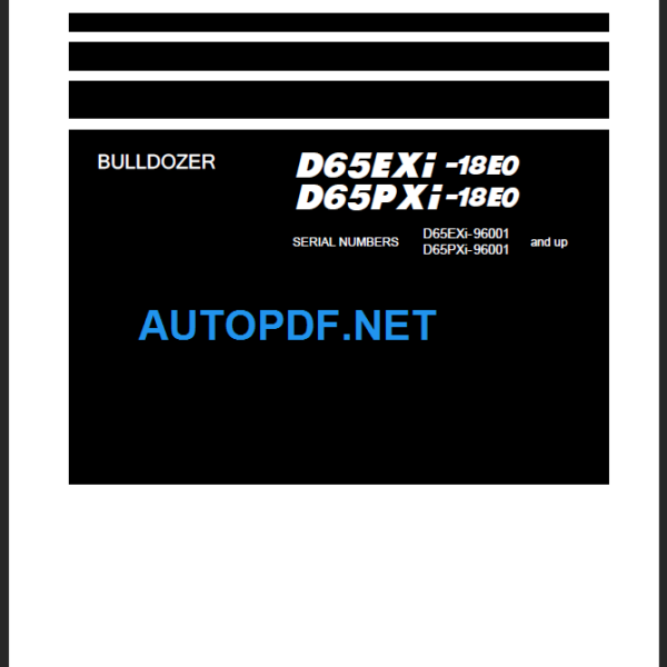 D65EXi-18E0 D65PXi-18E0 Shop Manual