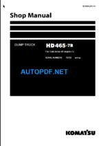 HD465-7R (SERIAL NUMBERS 16132 and up) Shop Manual