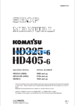 Komatsu HD326 7 HD405-6 Shop Manual