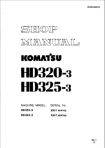 Komatsu HD320-3 HD325-3 Shop Manual