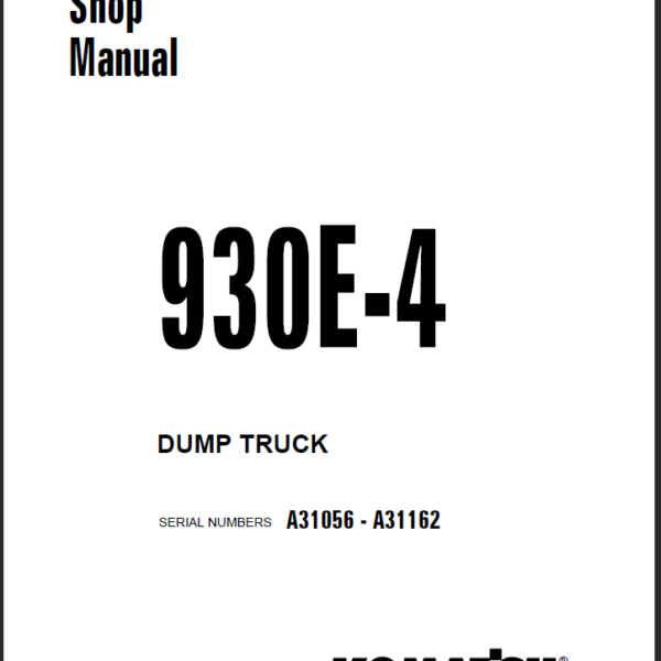 Komatsu 930E-4 (A31035 - A31163) Shop Manual