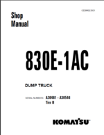 Komatsu 830E-1AC (A30461-A30546 TIER II) Shop Manual