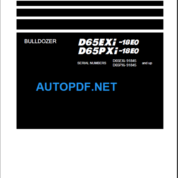 D65EXi PXi-18E0 Shop Manual