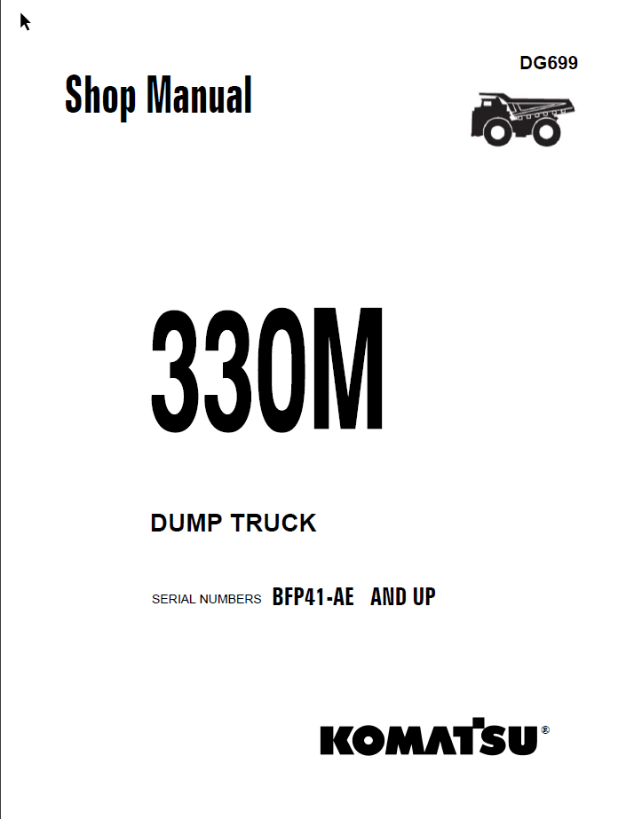 Komatsu 330M Shop Manual