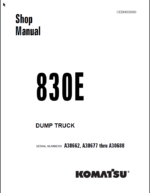 Komatsu 830E (A30662 A30677 thru A30688) Shop Manual