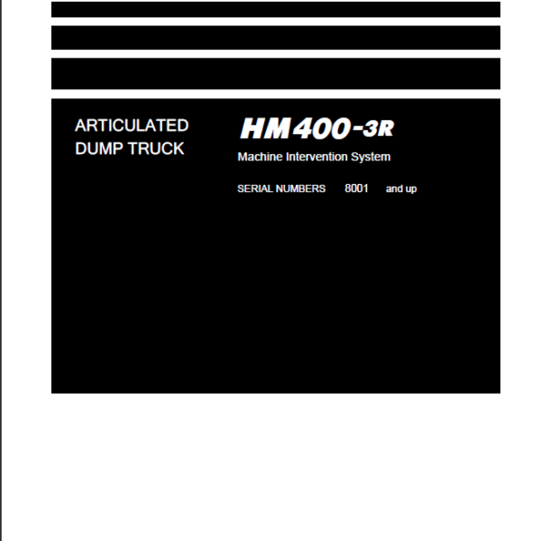 HM400-3R (8001 and up) (SEN06833-04) Shop Manual