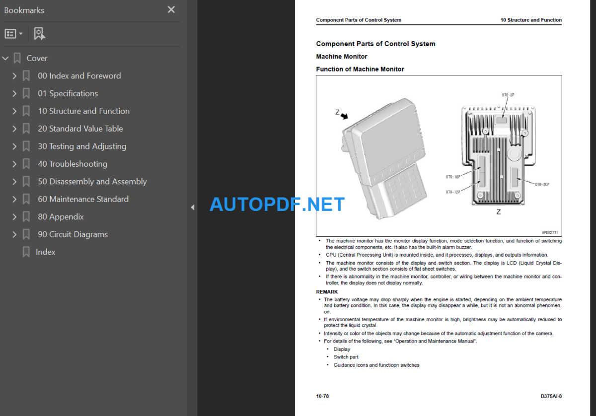 D375Ai-8 Shop Manual (SEN06714-07)