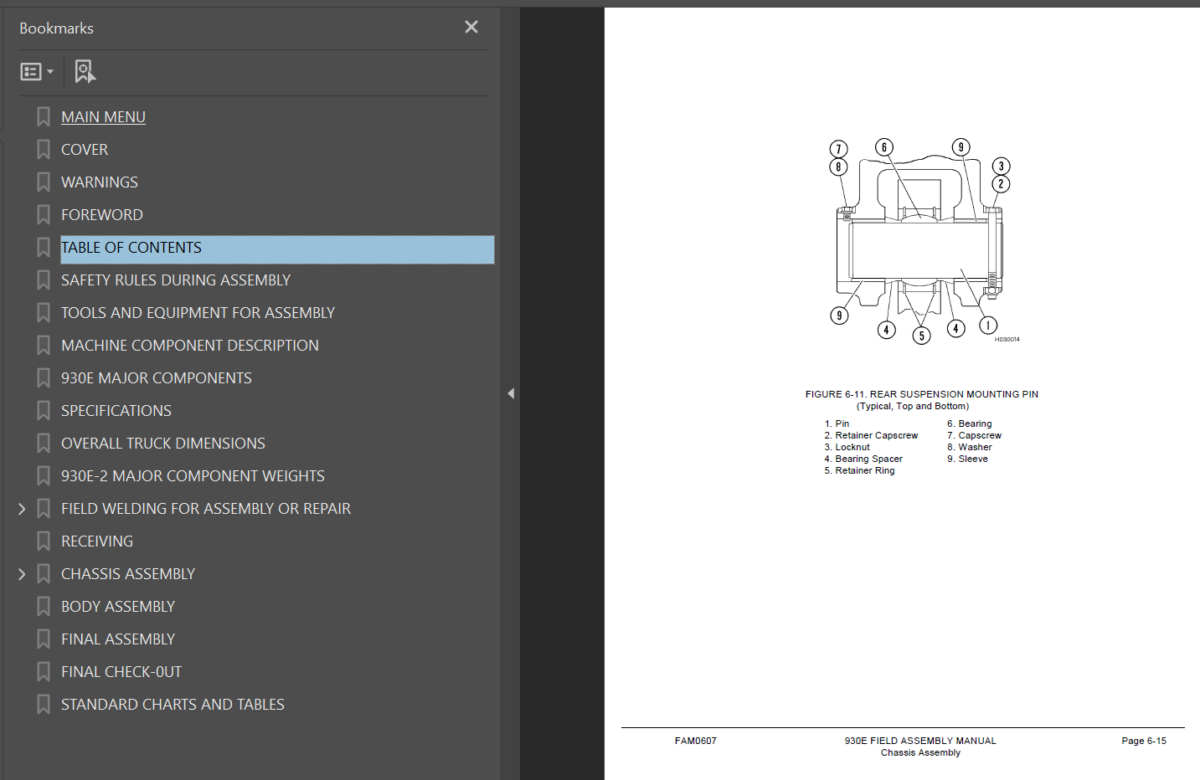 Komatsu 930E-2 Field Assembly Manual