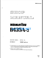 Komatsu Dozer D135A-2 Shop Manual