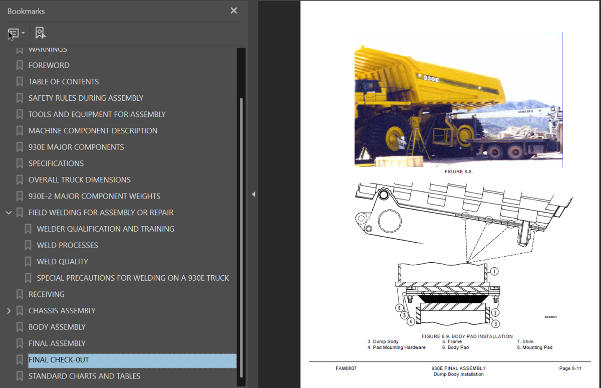 Komatsu 930E-2 Field Assembly Manual